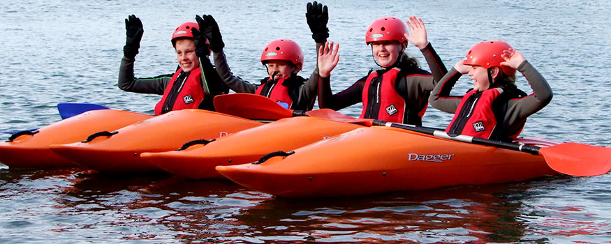 school group kayaking activity